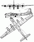 Чертеж бомбардировщика Ту-4