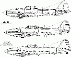 Силуэты модификаций Ил-10