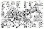 Чертеж бомбардировщика Ил-4