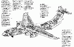Компоновочная схема Ил-76