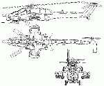 Чертеж вертолета Ми-28