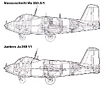 отличие компоновки Messerschmitt Me 263 A-1 иJunkers Ju 248 V1