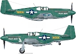 Силуэт North American P-51A-1-NA