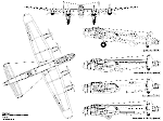 Чертеж тяжелого бомбардировщика Avro Lancaster
