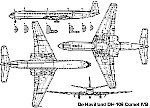 Чертеж Havilland DH.106 Comet 4B