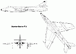 Чертеж Hawker Hunter F4