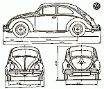 Чертеж Volkswagen Beetle