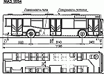Чертеж автобуса МАЗ-1034