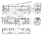 Чертеж троллейбуса МАЗ-103т