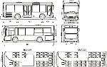 Чертеж автобуса МАЗ 206 / МАЗ 226