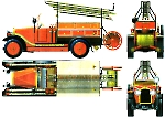 Силуэт пожарного автомобиля на базе АМО-Ф15