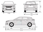 Чертеж Peugeot 2008 (2019 г)
