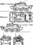 Чертеж тяжёлого бронеавтомобиля AMX-10RC