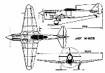 Чертеж фронтового истребителя И-110