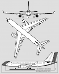 Чертеж самолета Ту-204