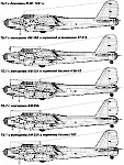 Силуэты модификаций ТБ-7