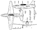 Чертеж истребителя-перехватчика Су-5