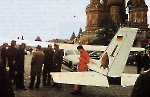 Матиас Руст на Красной площади в Москве