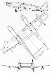 Чертеж North American F-82B