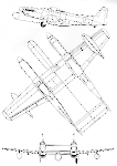Чертеж North American F-82G