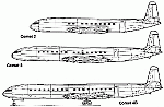 Силуэты Comet 1, Comet 2, Comet 4В