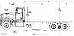 Чертеж грузовика International HX515