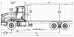 Чертеж грузовика International HX615