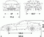 Чертеж Ferrari 599