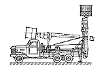 Чертеж. Автовышка ВИ-23 на шасси ЗИС-151.