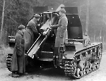 Размещение расчёта при стрельбе СУ-5-2 