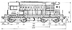 Чертеж тепловоза BR 107 (ЧМЭ2)