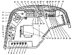 Расположение оборудования в кабине РВЗ-6М