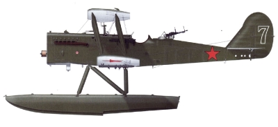 Силуэт самолета МР-1
