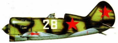 Силуэт истребителя И-16 тип 17