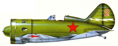 Силуэт истребителя И-16 тип 28