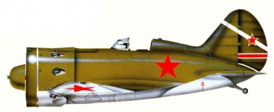 Силуэт истребителя И-16 тип 24
