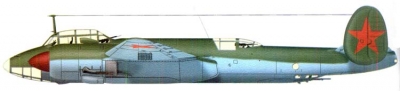 Силуэт самолета Ту-2
