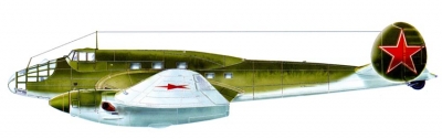 Силуэт самолета Ер-2ОН