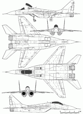 Чертеж МиГ-29 (9-12)