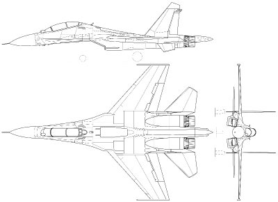 Чертеж Су-30