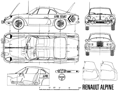 Чертеж Renault Alpine A110