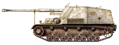 Силуэт 8.8 cm PaK 43/1 auf Geschützwagen III/IV (Sf) Nashorn