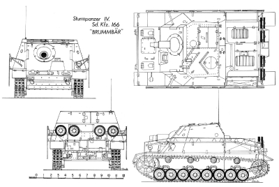 Чертеж Sturmpanzer IV