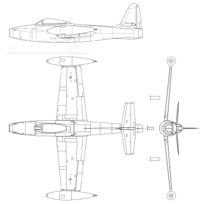 Схема Republic F-84C