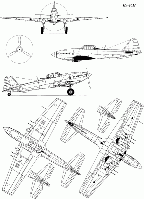 Чертеж Ил-10М