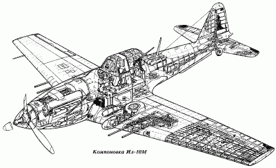 Компоновочная схема Ил-10м