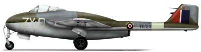 Силуэт Havilland DH.100 Vampire