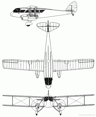Чертеж Havilland DH.84