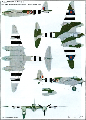 Чертеж Havilland Mosquito N.F. XVIII