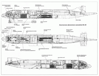 Компоновочная схема Ил-38